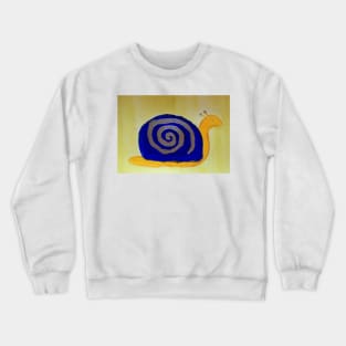 Watercolor and acrylic snail illustration Crewneck Sweatshirt